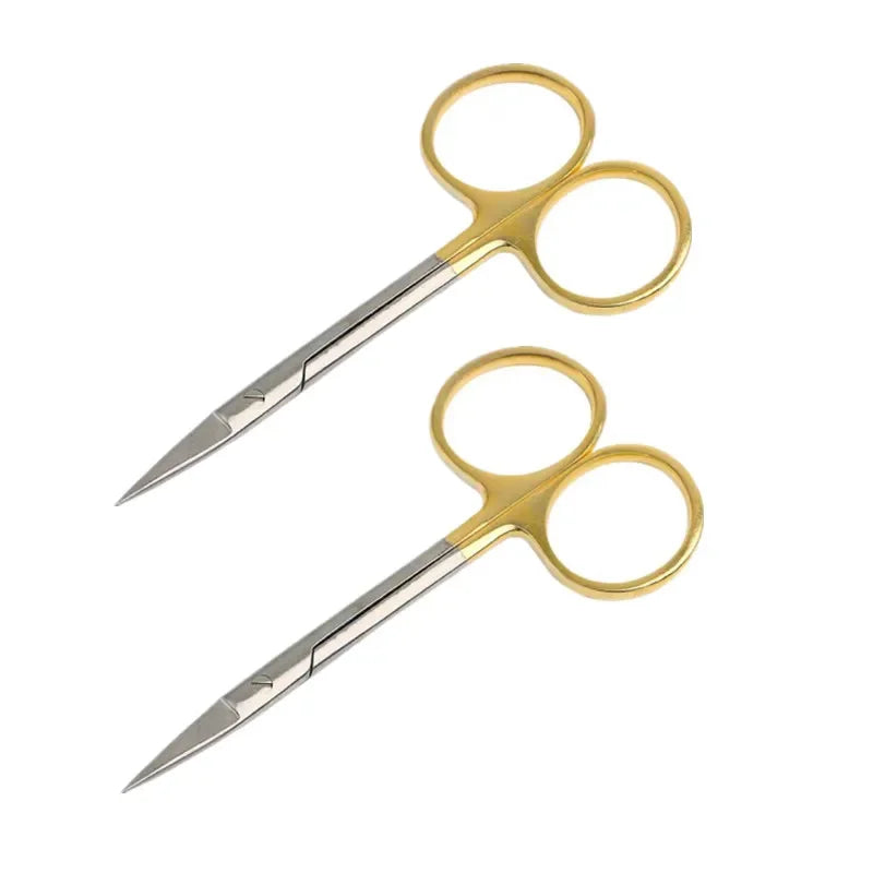 1Set Dental Micro Surgical Scissors Steel Medical Instrument Dissecting Tissue Cutting Plier Straight Curved Head Dentist Tools