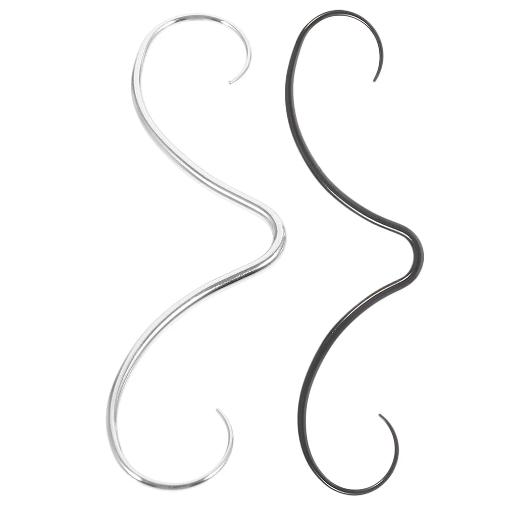 2 Pcs Mustache Nasal Septum Steel Nose Ring Rings Silver Piercing for Women Jewelry Piercings