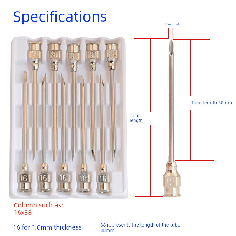 Hot Syringe Stainless Steel Needle Veterinary Needles 4#6#7#8#9#10#12#16 No. 20 Dispensing Needle