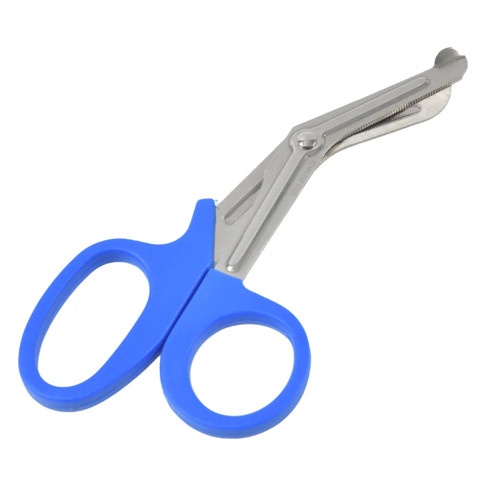 Stainless Steel Angled Head 15-19cm Medical Bandage Stainless Steel Serrated Scissors Outdoor Paramedic Bandage Scissors