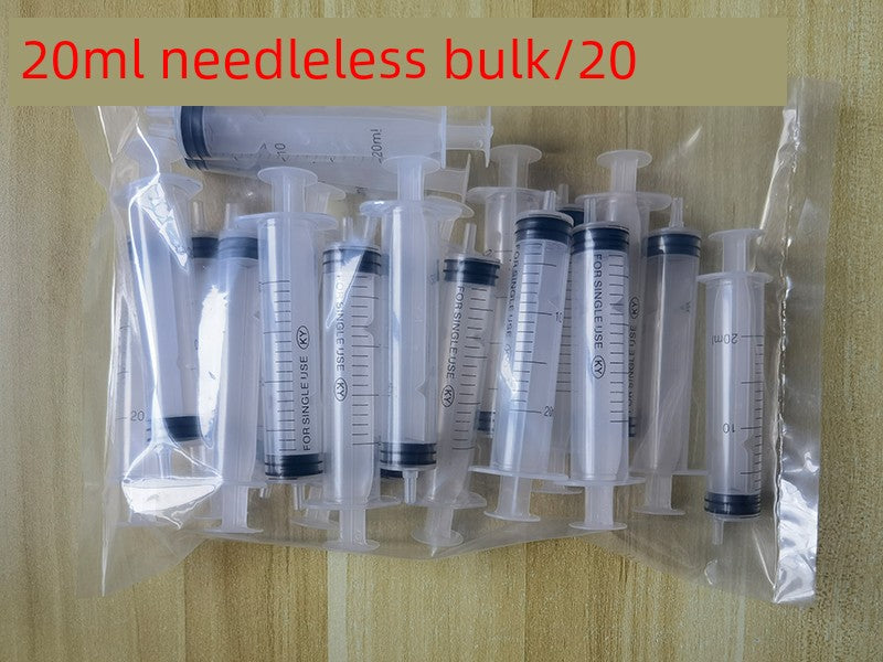 20ml Disposable Plastic Syringe Veterinary Needle Tube Industrial Syringe Glue Dispenser Pet Feeder Sub-Packaging Oil Pumping
