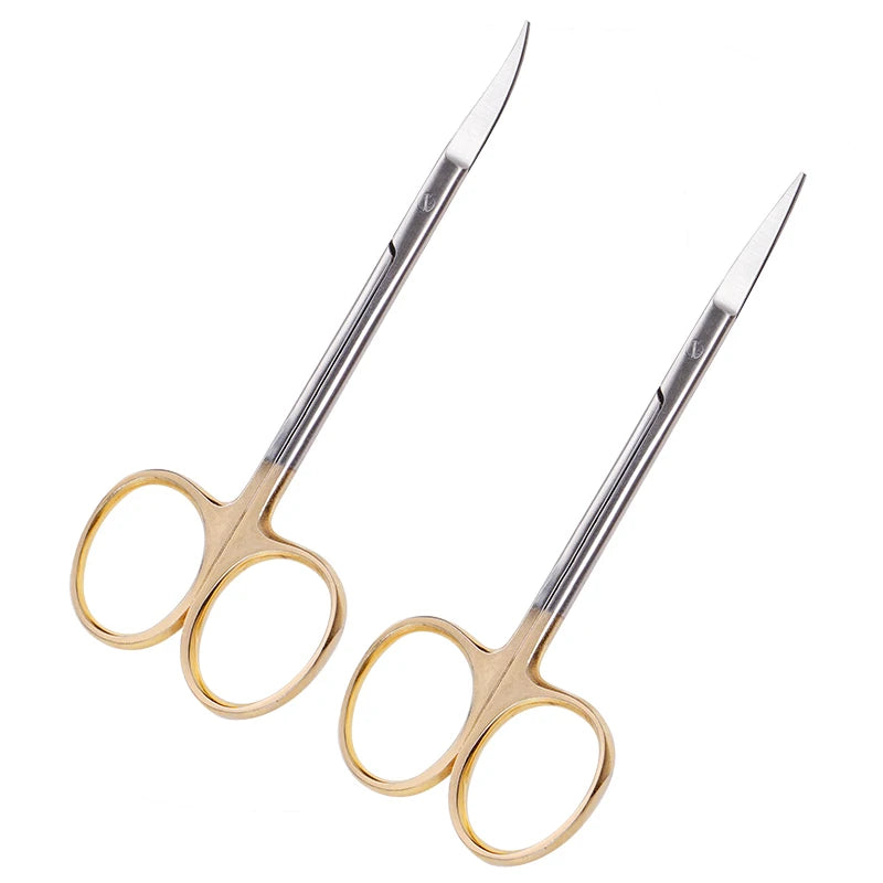Stainless Steel Medical Dental Surgical Scissors Straight Curved Tip Hemostatic Forceps Ophthalmic Scissors Orthodontic Tools