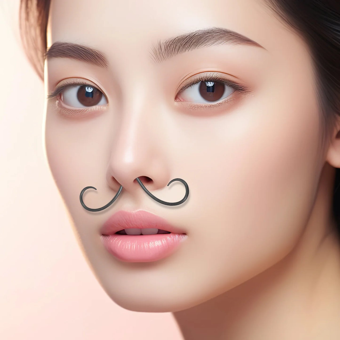 Hanger Coat Nasal Septum Miss Man Mens Rings Stud Earrings Mustache Nose Stainless Steel Piercings Jewelry