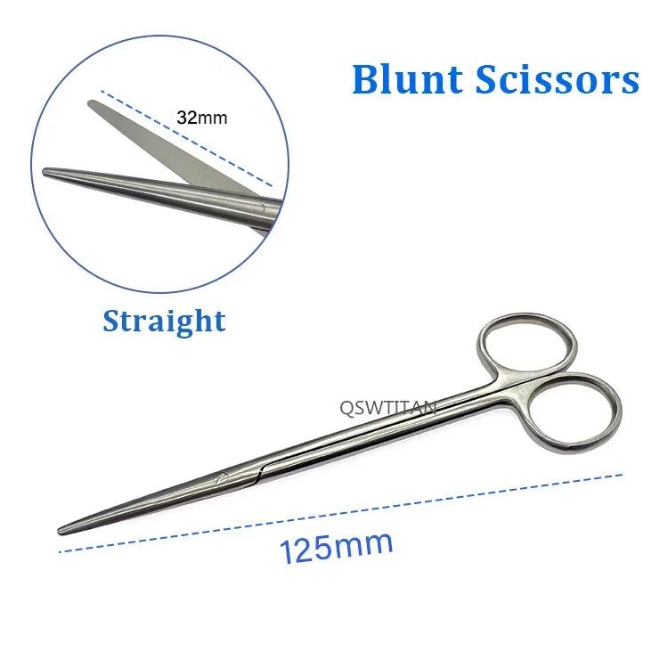 Surgical Blunt scissors Operating Nasal Department scissors 1 pc Stainless steel Veterinary Surgical Instruments