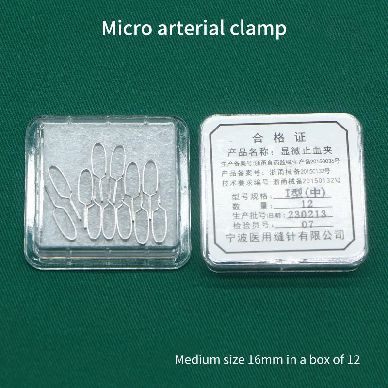 Surgical Experiment Medical Micro Arterial Clamp Venous Clamp Hemostatic Forceps
