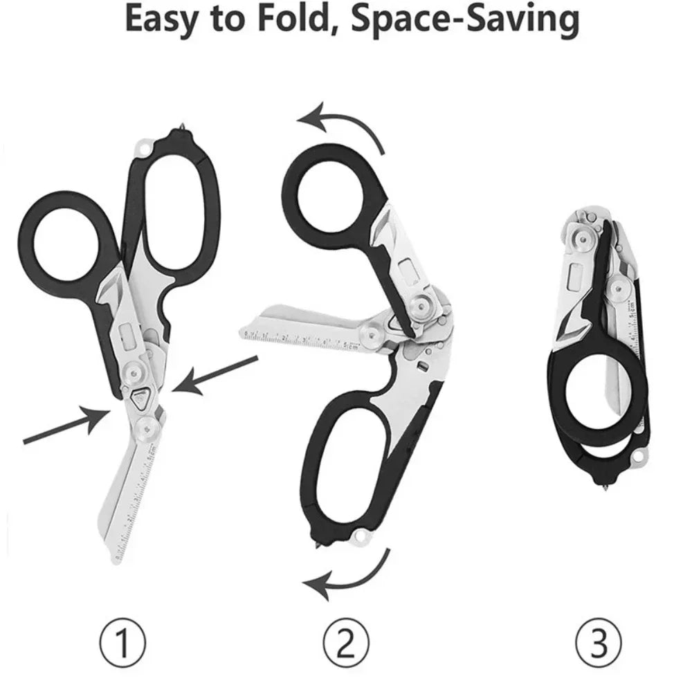 Multifunctional Tactical Pliers Outdoor Camping Rescue Survival Tools Medical Trauma Scissors Folding Stainless Steel Scissors