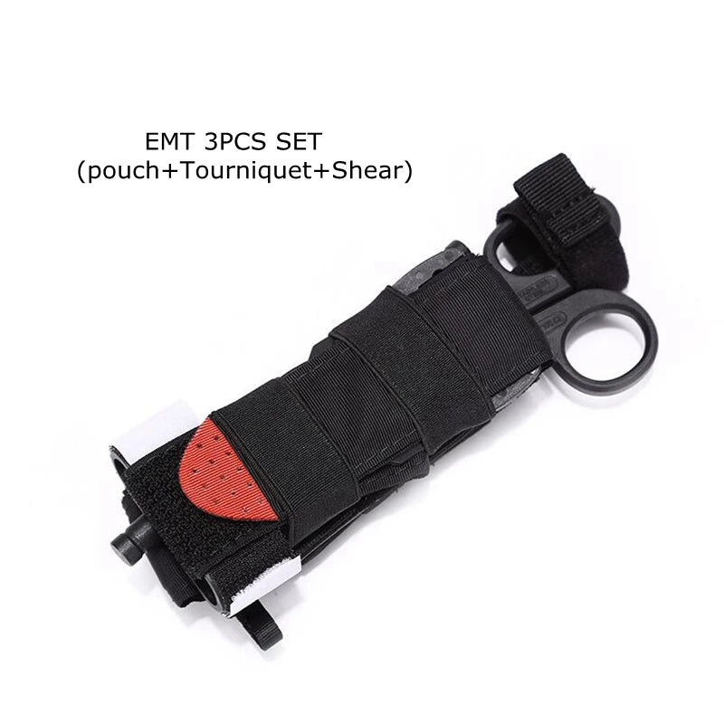 Tactical Medical Kit Molle Tourniquet Pouch with Tourniquet & Shears Outdoor Ifak Pouch Shears Pouch with Tourniquets Scissors