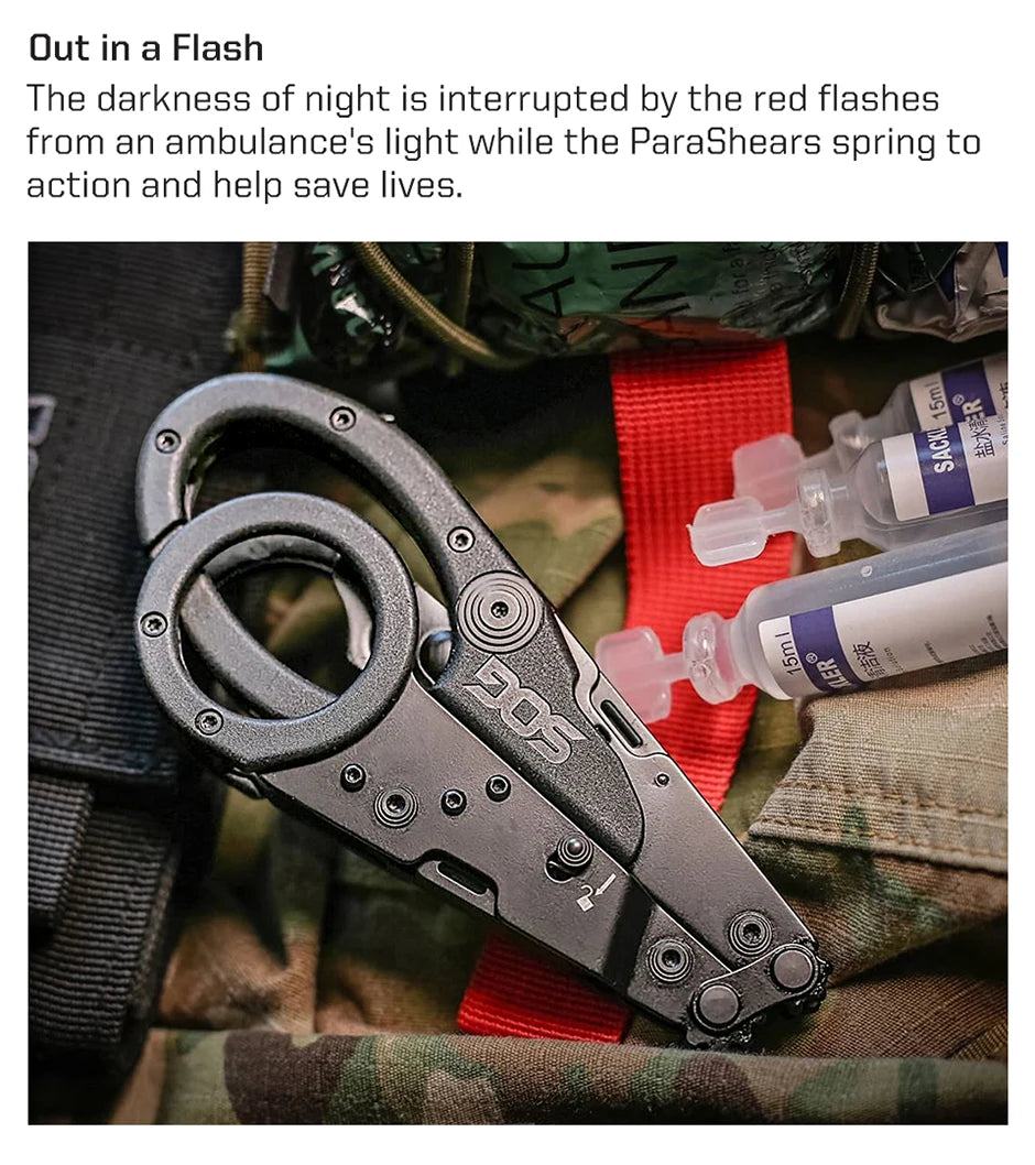 SOG ParaShears Professional Medical/Rescue Folding Scissors Tactical Multi-tools Outdoor Survival Hand Tools Emergency Scissors