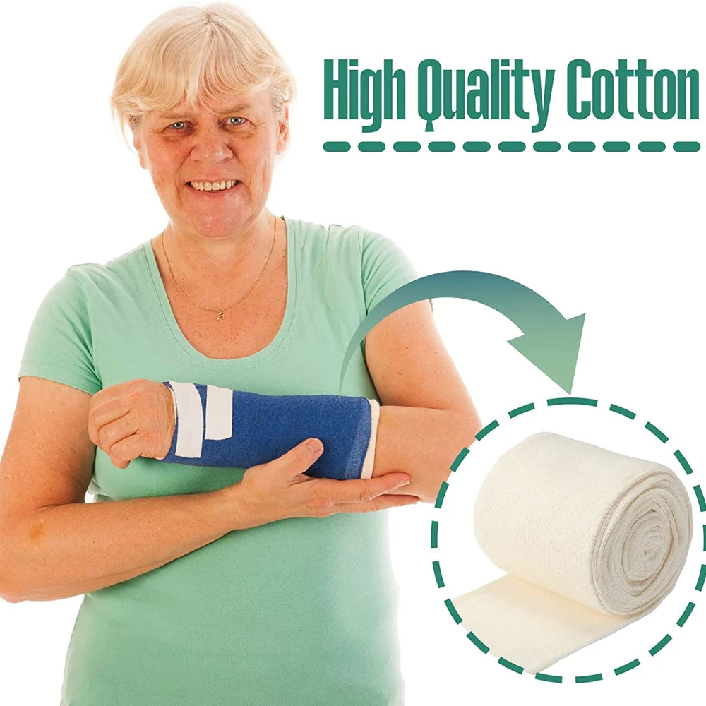 1PCS Cotton Tubular Stockinette Gauze Roll Tubular Arm Stocking Elastic Leg Stockinette Tubing Compression Tube Sleeve Bandage