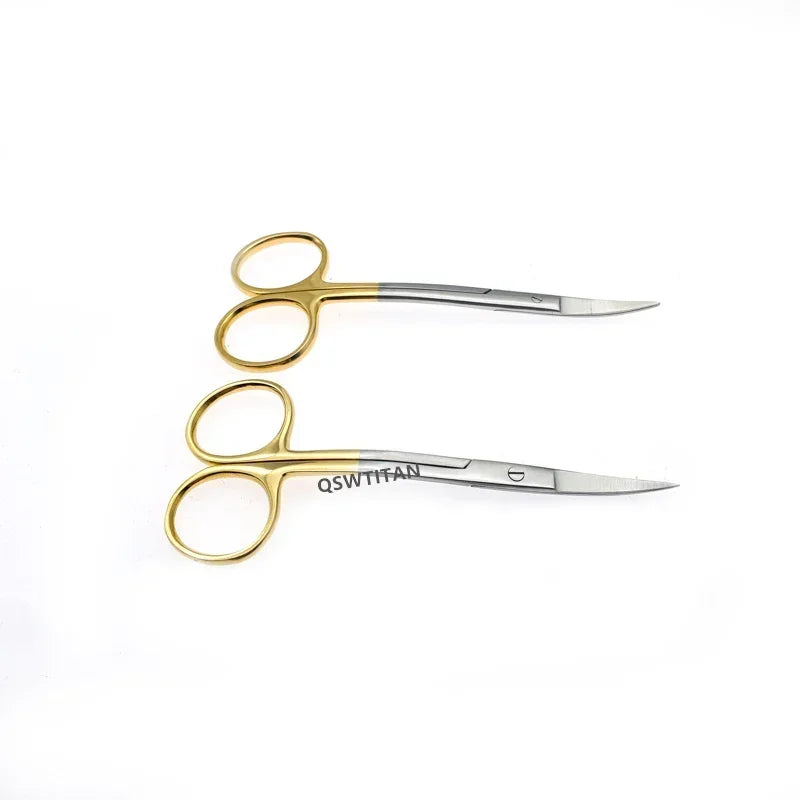 Stainless steel nasal septum scissors wow beak scissors Golden handle plastic surgery scissors Veterinary surgical Instruments