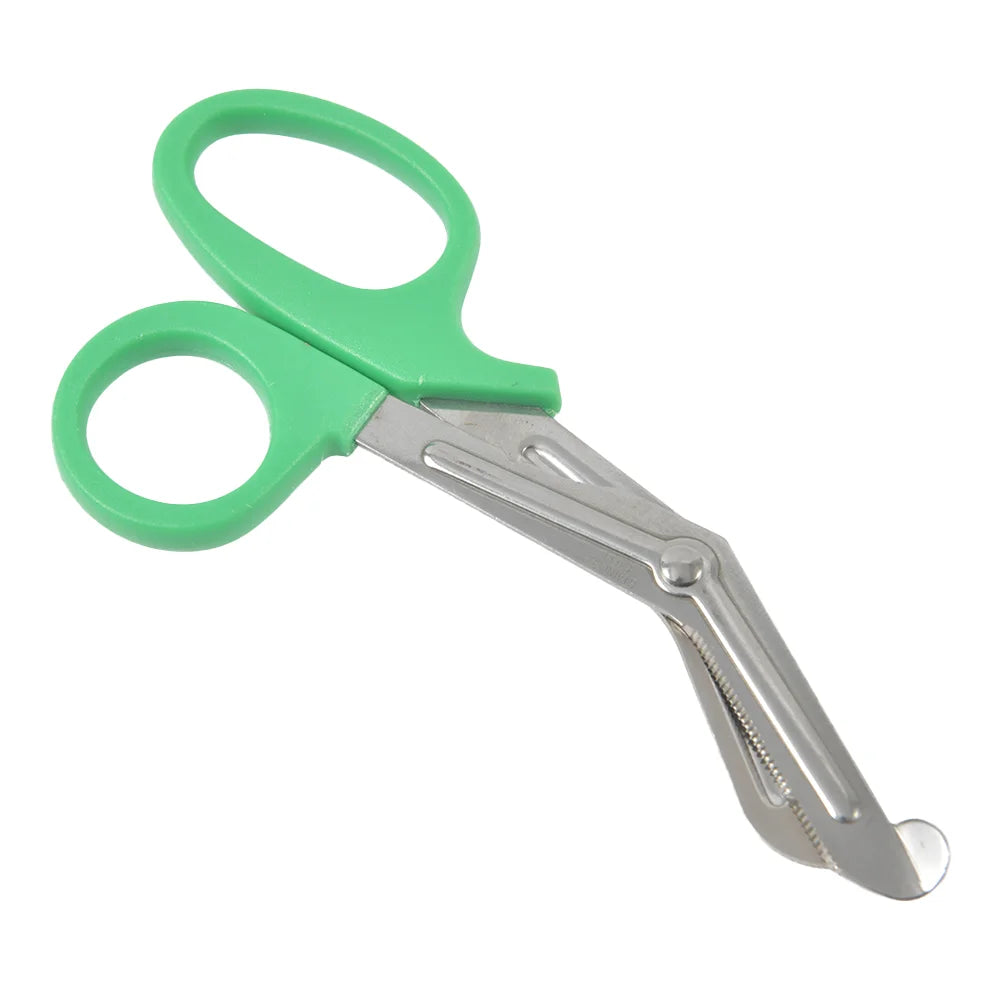 Stainless Steel Angled Head 15-19cm Medical Bandage Stainless Steel Serrated Scissors Outdoor Paramedic Bandage Scissors