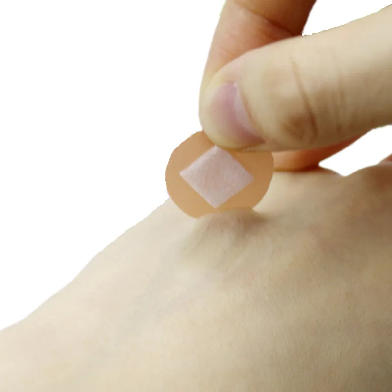 120pcs/set Round Band Aid Skin Color Wound Dressing Plasters Strips Patches Breathable Waterproof Adhesive Bandages Tape