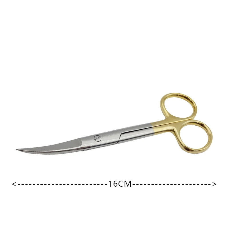 Stainless steel golden handle scissors, surgical scissors, medical ophthalmology