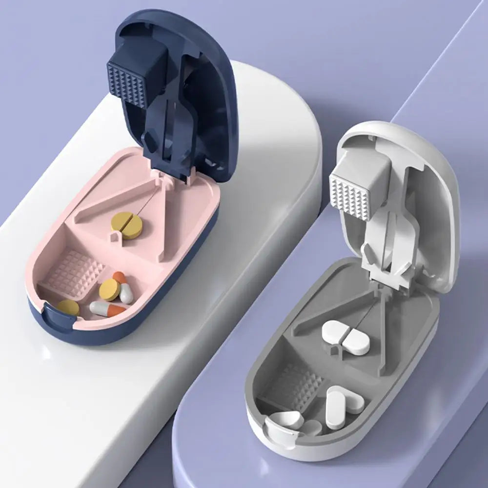 Portable Medicine Cutter Precise Medicine Cutting Scissors Medicine Splitter Tablet Splitting Home Travel Portable Medicine Box