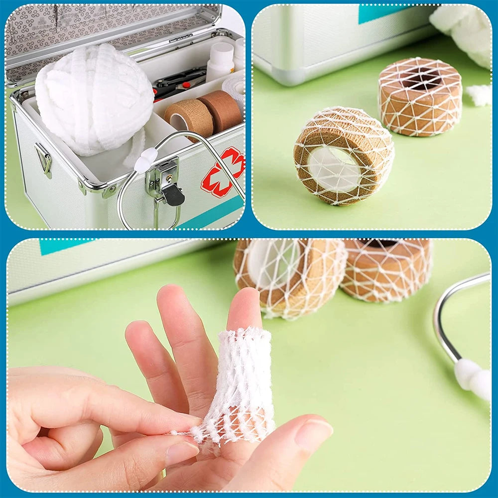 1 Roll Net Tubular Bandages Elastic Mesh Wound Dressing Tubing Gauze Breathable Fix Net Bandages Retainer Stretch Tube Bandages