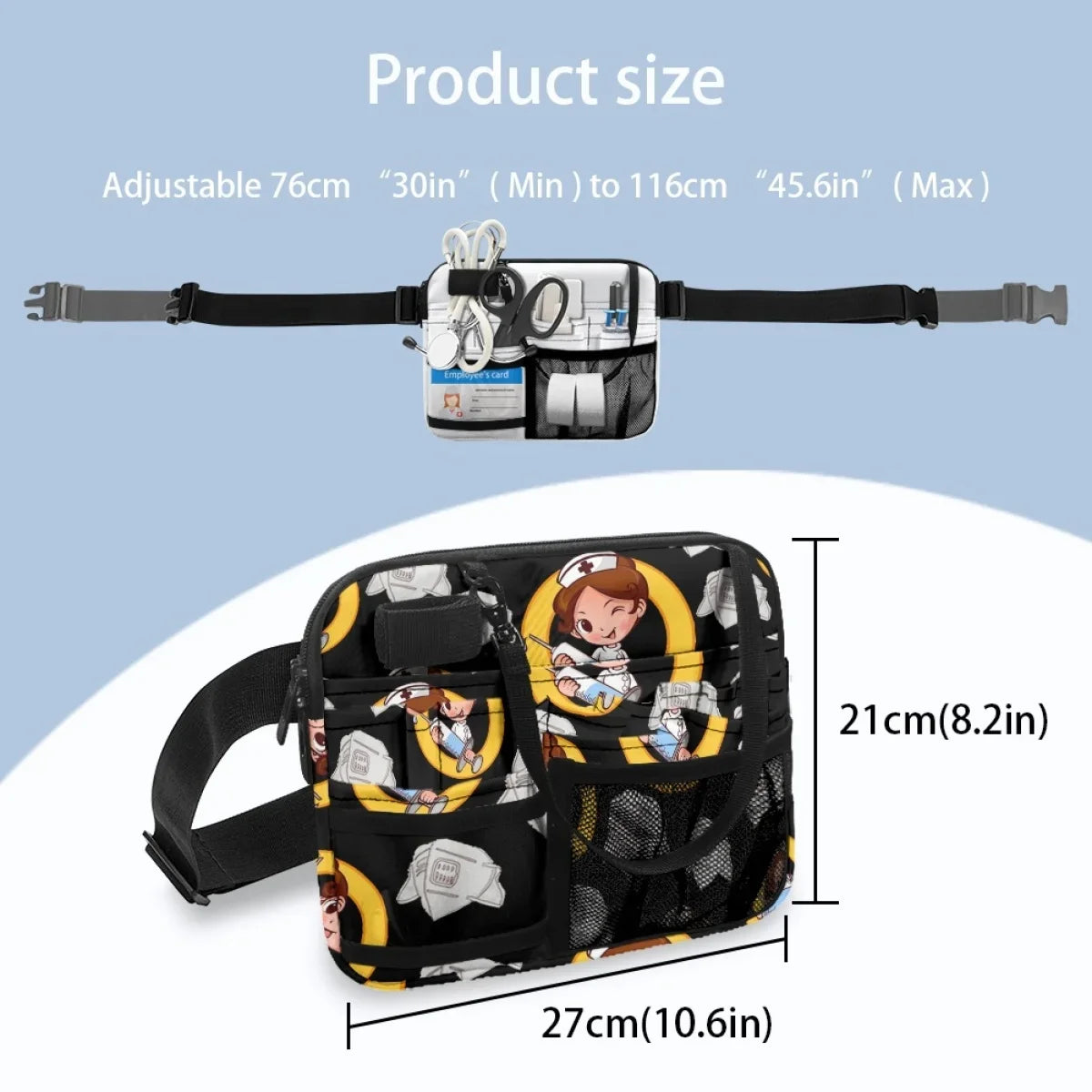 Practical Nursing Pocket Belt Organizer Pouch For Scissors Pen Care Tool Bum Bag Cartoon Medical Style Fanny Pack Female Gift