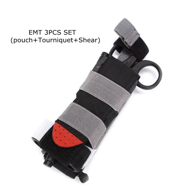 Tactical Medical Kit Molle Tourniquet Pouch with Tourniquet & Shears Outdoor Ifak Pouch Shears Pouch with Tourniquets Scissors