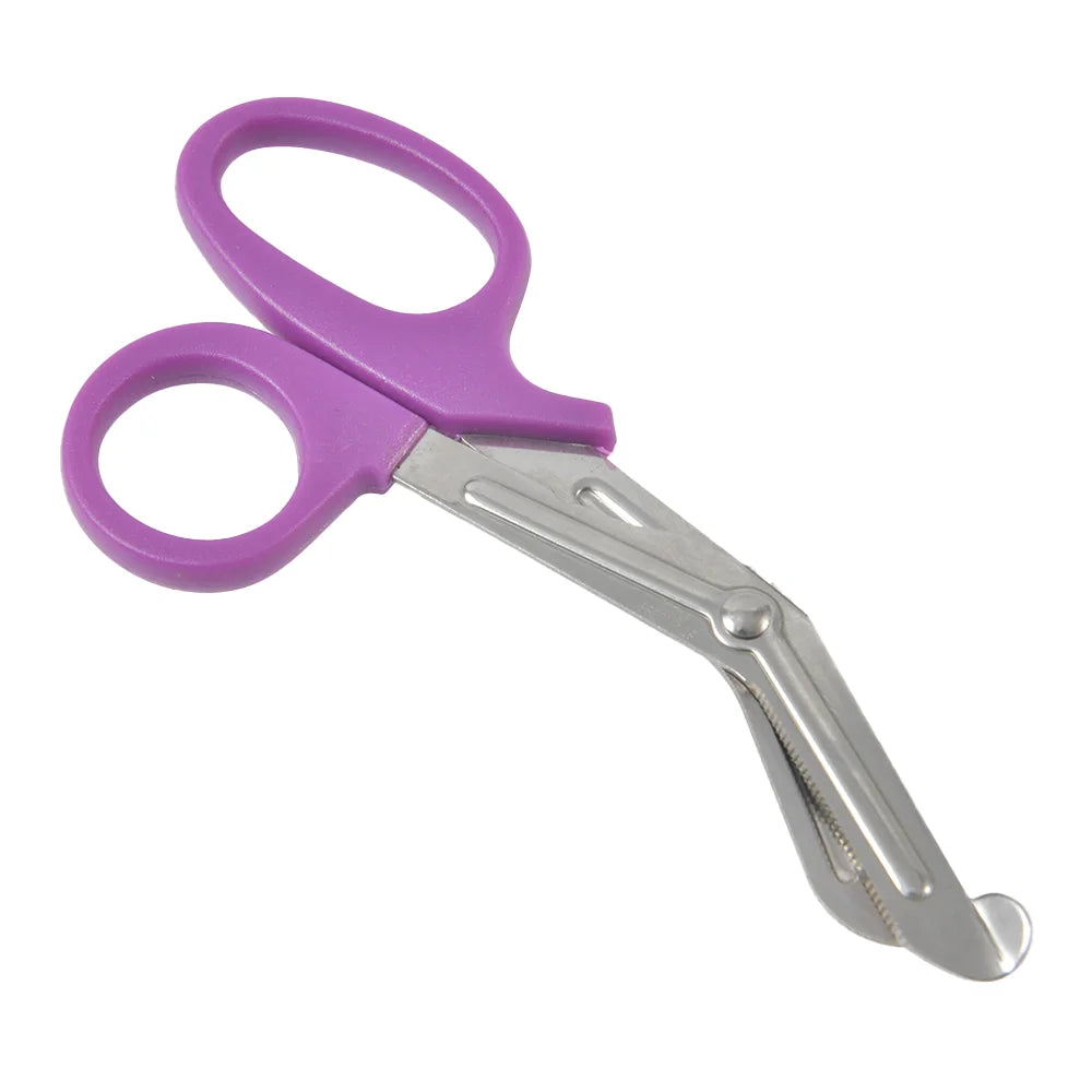 Stainless Steel Angled Head 15-19cm Medical Bandage Stainless Steel Serrated Scissors Outdoor Paramedic Bandage Scissors