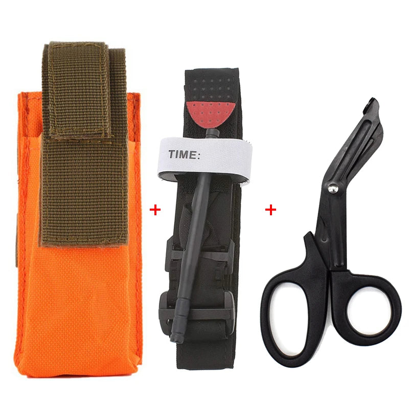 Tactical Medical Kit Molle Tourniquet Pouch with Tourniquet & Shears Outdoor Ifak Pouch Shears Pouch with Tourniquets Scissors