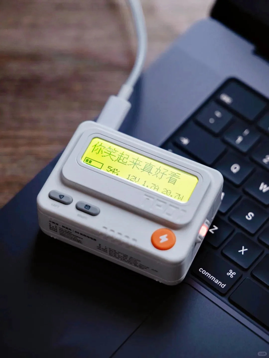 TROZKBB Beeper Mobile Power Bank 10000mah Retro BP Machine Design PD30W Fast Charging Power Supply Star Moon White