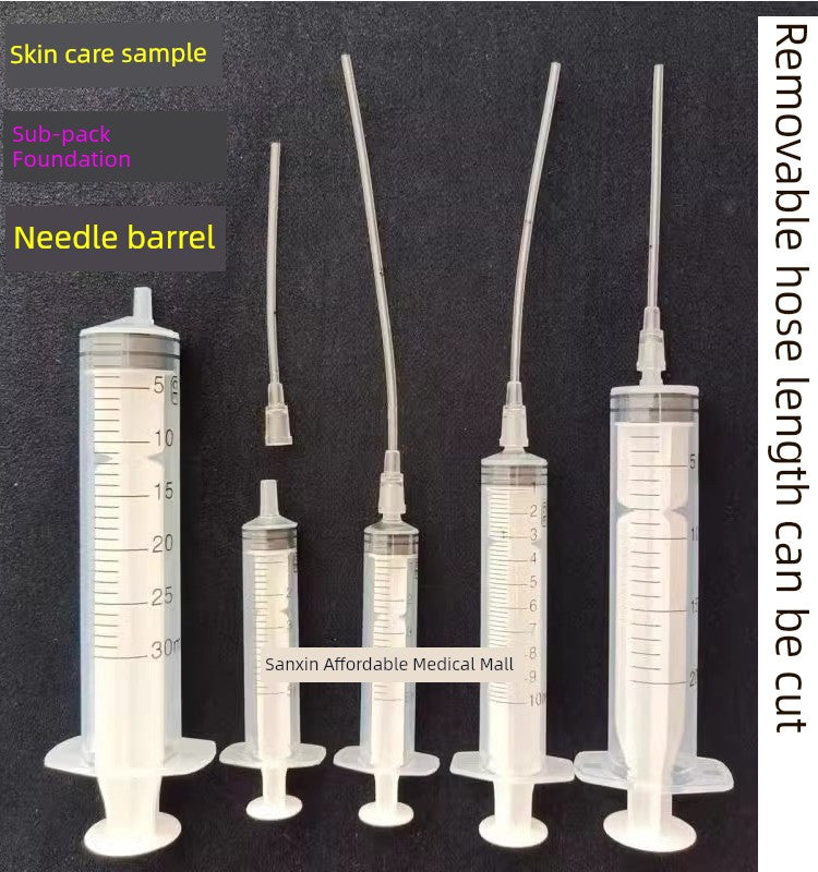Perfume Subpackaging Tool Syringe Soft Needle Lotion Packaging Extractor Syringe Foundation Cosmetic Subpackaging Syringe