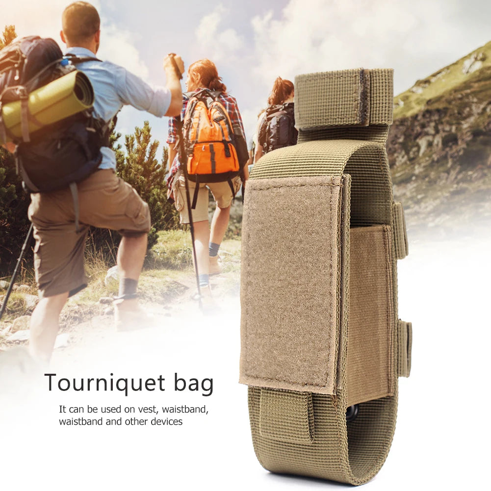 Molle Tactical Medical Scissor Pouch Tourniquet Holder EDC Waist Pack Hunting Military Accessory Flashlight Storage Holster Bag