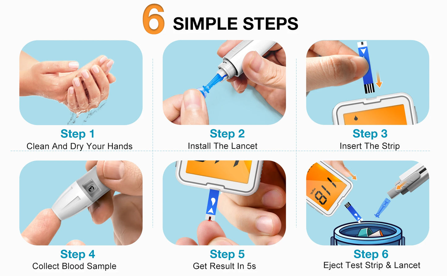 bioland Blood Glucose Meter G-425-2 test strips replacement Glucometer Diabetes Medical Lancets digital glucometer complete suit