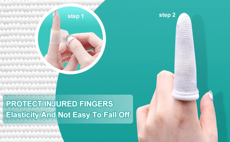 10Pcs Tubular Bandage Finger Roll Bandage Dressings Finger Bandage Tubular Finger Dressing Finger Cots Bandag for Finger Sprains