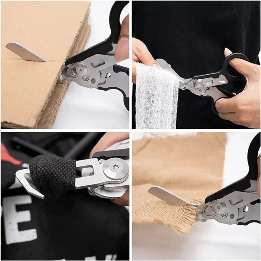 Multifunctional Tactical Pliers Outdoor Camping Rescue Survival Tools Medical Trauma Scissors Folding Stainless Steel Scissors