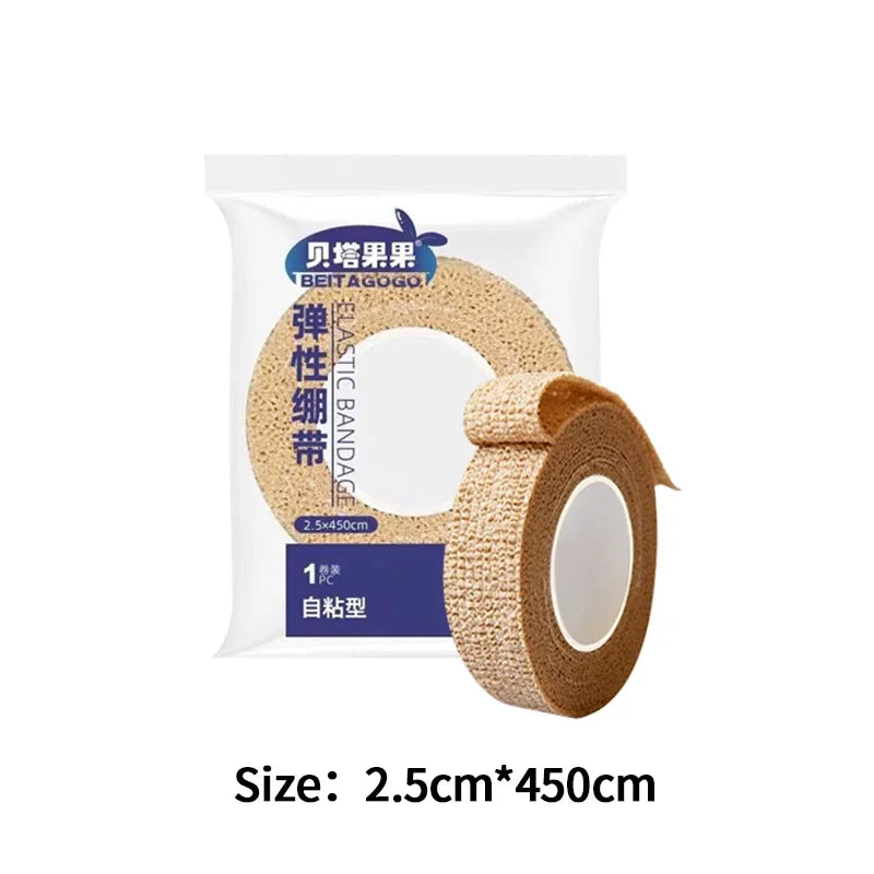 3pcs Disposable Self Adhesive Elastic Bandage 2.5cm*4.5m for Handle Tube Tightening Tattoo Accessories Gauze Tape First Aid Tool