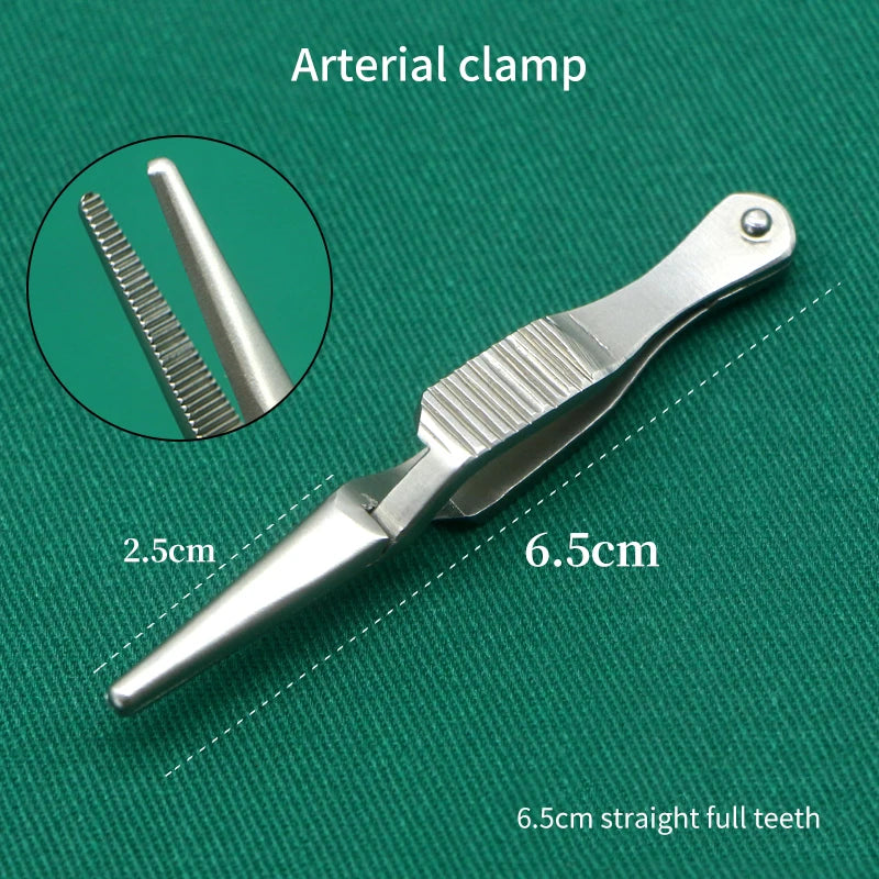 Surgical Experiment Medical Micro Arterial Clamp Venous Clamp Hemostatic Forceps