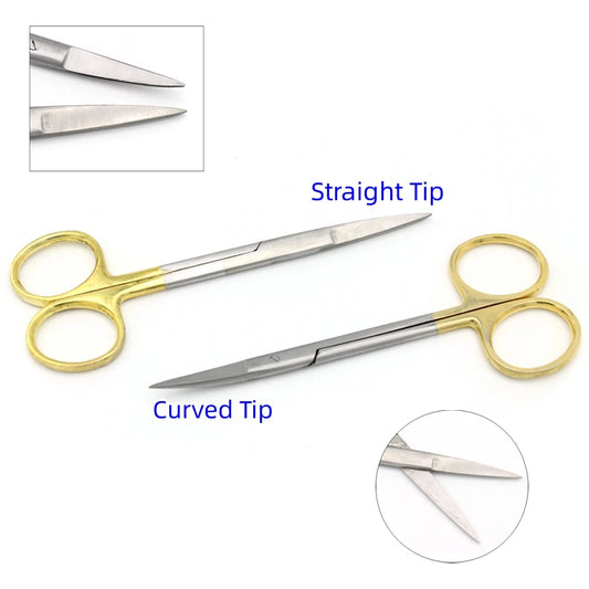 Stainless Steel Surgical Scissors Straight Curved Tip Head Forceps Medical Tools for Dental Clinic