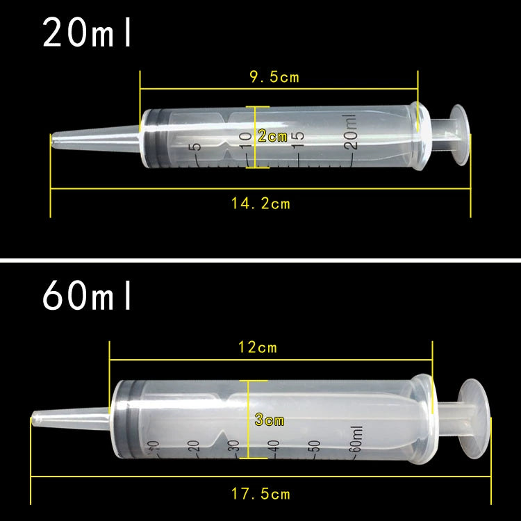 500\20ml Large Large Capacity Plastic Syringe Pump Oil Syringe Feeding Sausage Glue Irrigator