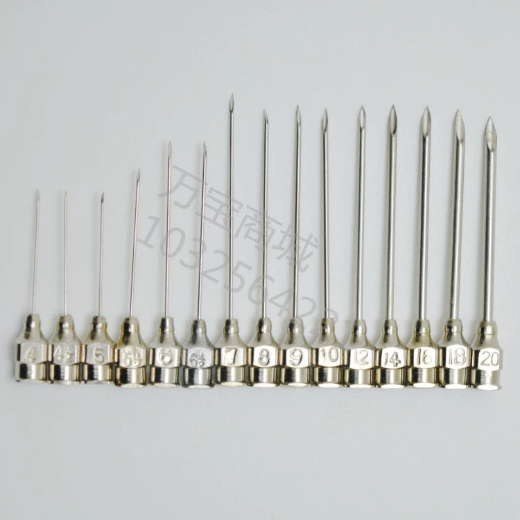 Hot Syringe Stainless Steel Needle Veterinary Needles 4#6#7#8#9#10#12#16 No. 20 Dispensing Needle