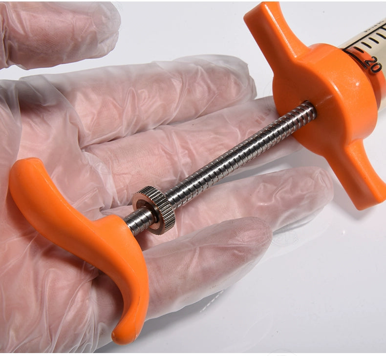 Veterinary Pig, Cattle and Sheep Copper Head Syringe PVC Steel Syringe