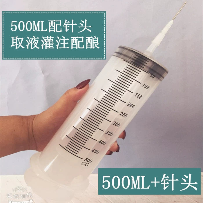 300/500ml 350 Large Large Capacity Plastic Syringe Syringe Pumping Oil Syringe Feeding Glue Filling