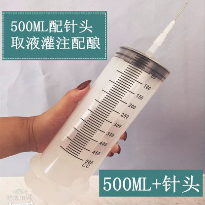 300/500ml 350 Large Large Capacity Plastic Syringe Syringe Pumping Oil Syringe Feeding Glue Filling