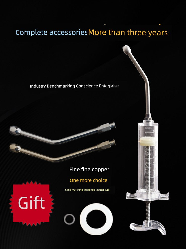Veterinary Pig, Cattle and Sheep Copper Head Syringe PVC Steel Syringe