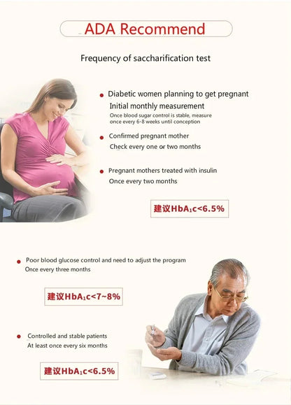 Glycated Hemoglobin Hba1c Meter  PTS Diagnostics HbA1c Now+ System Professional Diabetic Home Test Kit Blood Glucose Monitor