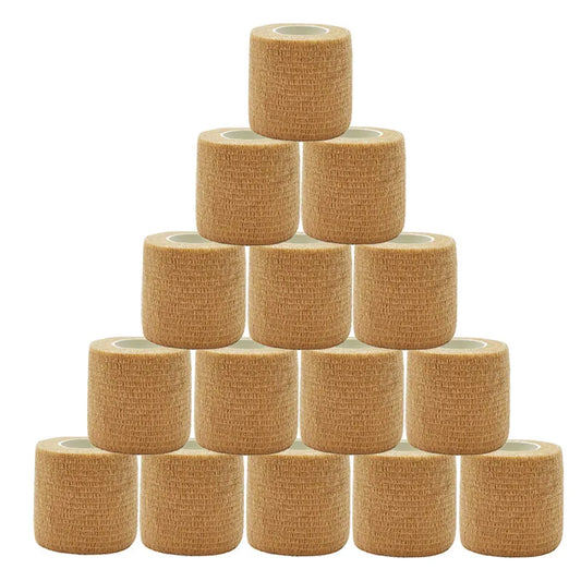 1/3/6/20PCS Sports Self Adhesive Red Elastic Bandages Anti-slip Athletic Nonwoven Waterproof Elastic  Wrist Ankle Bandages