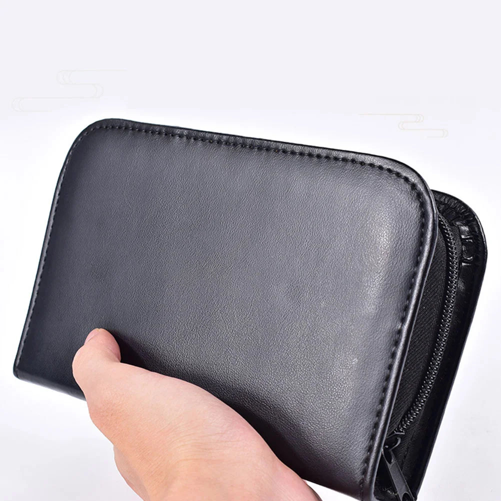 Pu Blood Glucose Meter Storage Bag Protective Case Carry Portable Wallet