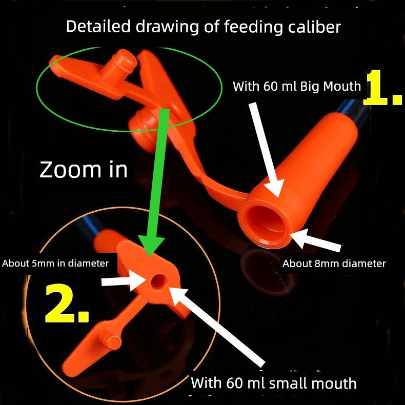60ml Large Mouth Liquid Food Booster Nasal Feeding Feeder Stomach Tube Feeding Liquid Food Syringe Syringe Food Dispenser Rice Beater