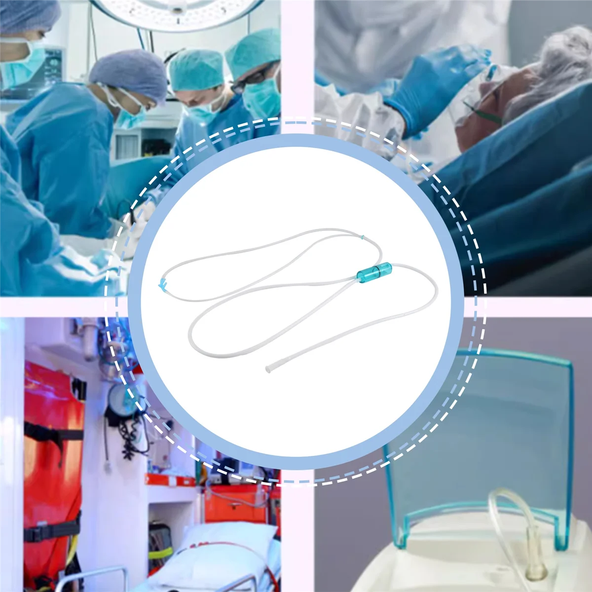 Oxygen Tube, Made of Elastic Silicone Material, Nasal Oxygen Cannula,Not Easy to Deform and Crack, Easy to Use and Clean