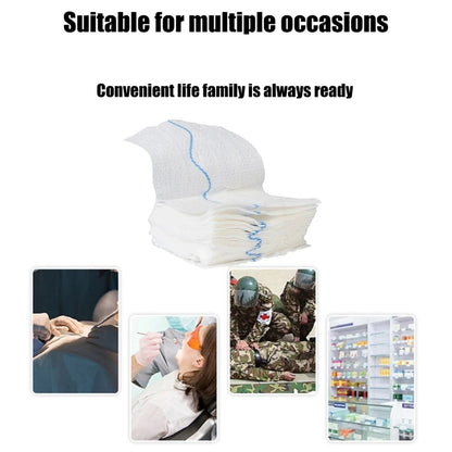 Quick Clotting Combat Gauze Flexible Hemostatic Gauze Stop Bleeding Gauze Wound Packing Bandages Survival Kits Supplies