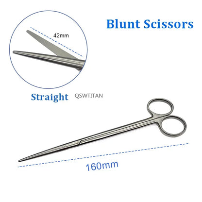 Surgical Blunt scissors Operating Nasal Department scissors 1 pc Stainless steel Veterinary Surgical Instruments