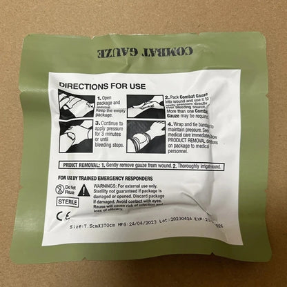 Quick Clotting Combat Gauze Flexible Hemostatic Gauze Stop Bleeding Gauze Wound Packing Bandages Survival Kits Supplies