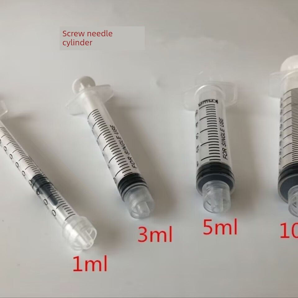 Spiral Mouth Syringe 1ml 3ml 5ml 10ml 20ml 100ml Screw Mouth Syringe Dispensing Experiment