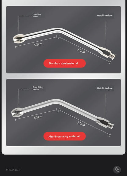 Chinese Animal Veterinary Drencher Stainless Steel Filling Nozzle Aluminum Alloy Pig, Cattle and Sheep Filling Medicine Handy Gadget Feeding Nozzle Syringe Wholesale