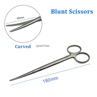 Surgical Blunt scissors Operating Nasal Department scissors 1 pc Stainless steel Veterinary Surgical Instruments
