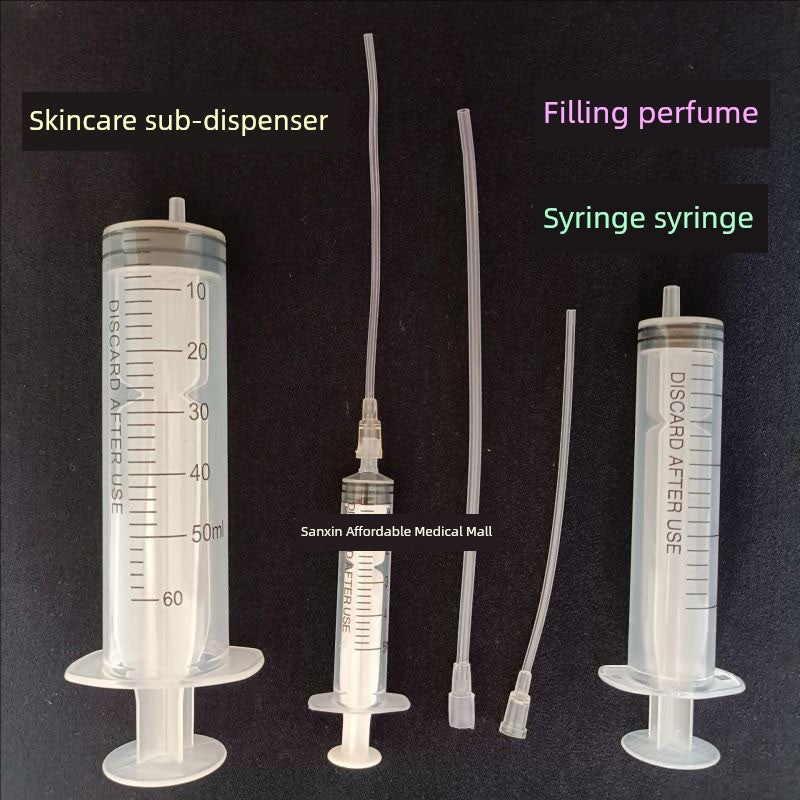Perfume Subpackaging Tool Syringe Soft Needle Lotion Packaging Extractor Syringe Foundation Cosmetic Subpackaging Syringe